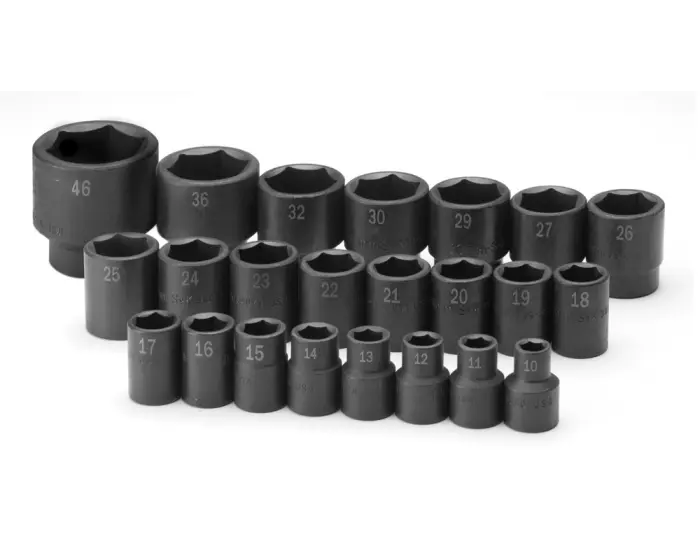 SK Tools - Set Socket Impact 1/2dr 6pt Metric 23pc - 4038 SK Tools