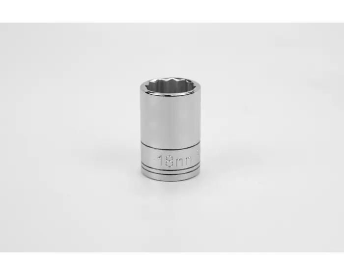 SK Tools - Socket Chrome 1/2dr Standard 12pt 18mm - 40318 SK Tools