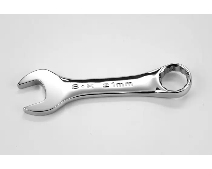 SK Tools - 21 mm 12 Point Metric Short Combination Chrome Wrench - 88121 SK Tools
