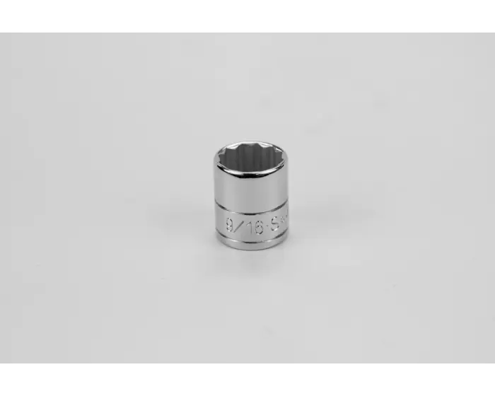 SK Tools - Socket Chrome 1/4dr Standard 12pt 9/16 - 43918 SK Tools