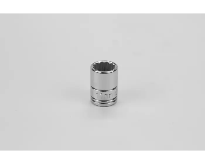 SK Tools - 11 mm 1/4" Drive 12 Point Metric Standard Chrome Socket - 43710 SK Tools