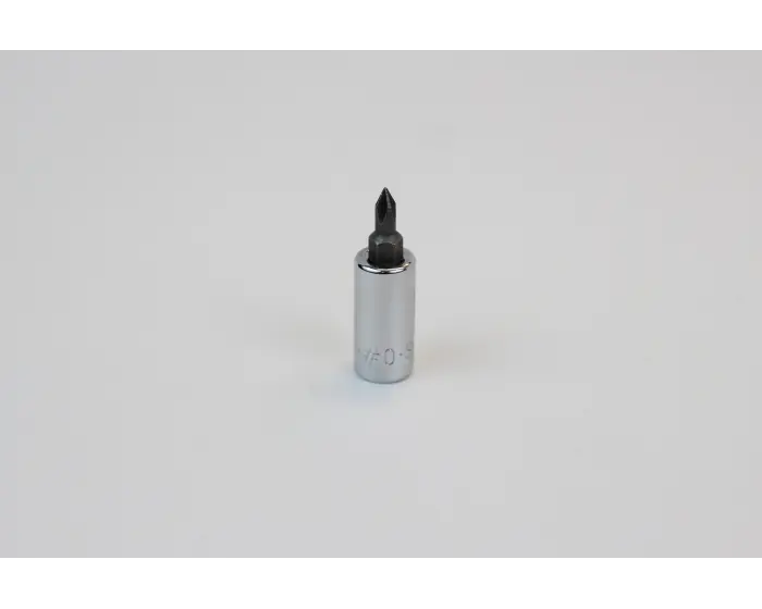 SK Tools - #0 1/4" Drive Phillips Screwdriver Chrome Bit Socket - 44480 SK Tools