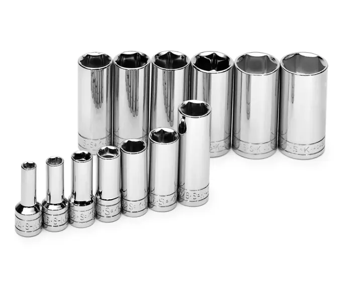 SK Tools - Set Socket 3/8dr Deep 6pt Fractional 13pc - 4413 SK Tools