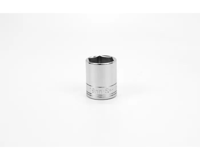 SK Tools - 19 mm 3/8" Drive 6-Point Metric Standard Chrome Socket - 319 SK Tools