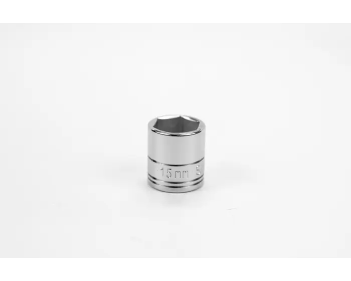 SK Tools - Socket Chrome 1/4dr Standard 6pt 15mm - 40714 SK Tools
