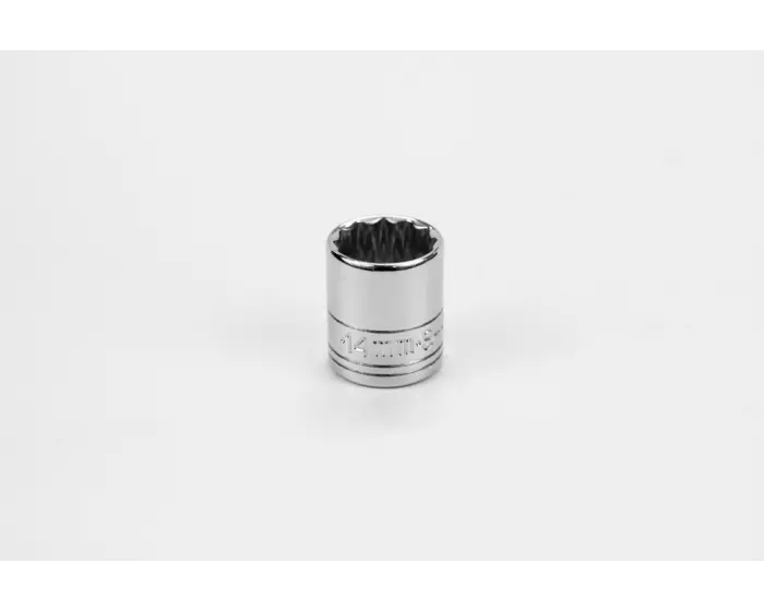 SK Tools - 14 mm 1/4" Drive 12 Point Metric Standard Chrome Socket - 43713 SK Tools