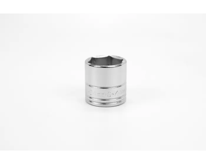 SK Tools - 24 mm 3/8" Drive 6-Point Metric Standard Chrome Socket - 324 SK Tools