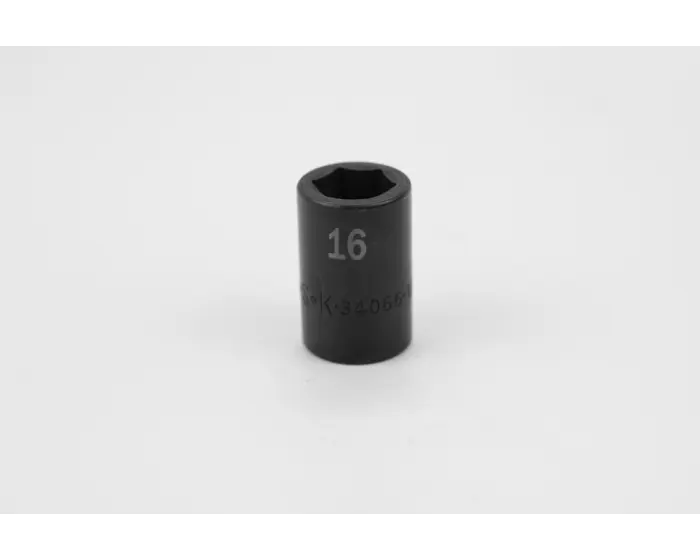 SK Tools - 16 mm 1/2" Drive 6 Point Standard Metric Impact Socket - 34066 SK Tools