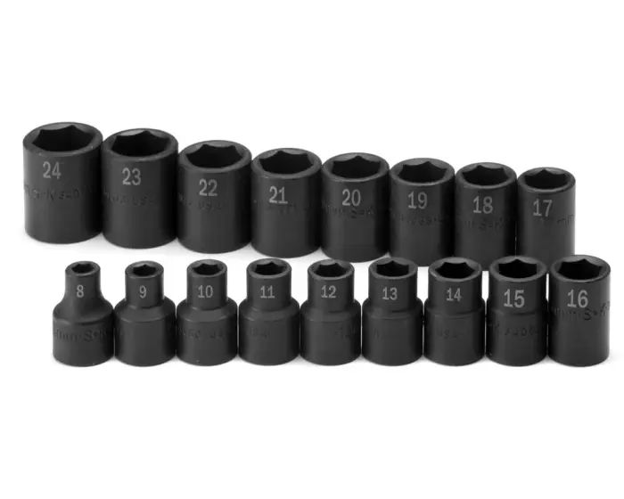 SK Tools - Set Socket Impact 1/2dr Standard Metric 17pc - 4036 SK Tools