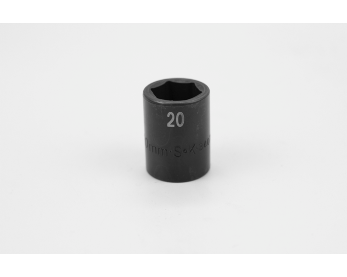 SK Tools - 20 mm 1/2" Drive 6 Point Standard Metric Impact Socket - 34070