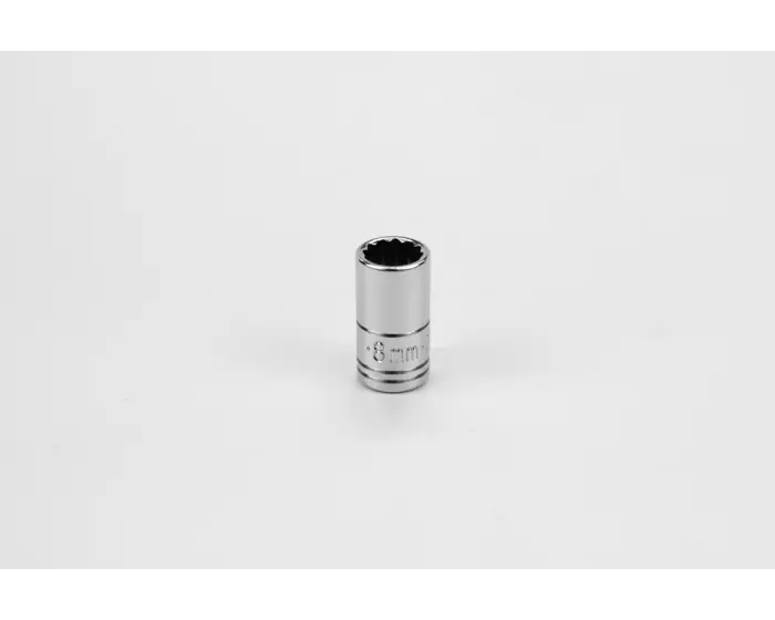 SK Tools - Socket Chrome 1/4dr Standard 12pt 8mm - 43707 SK Tools