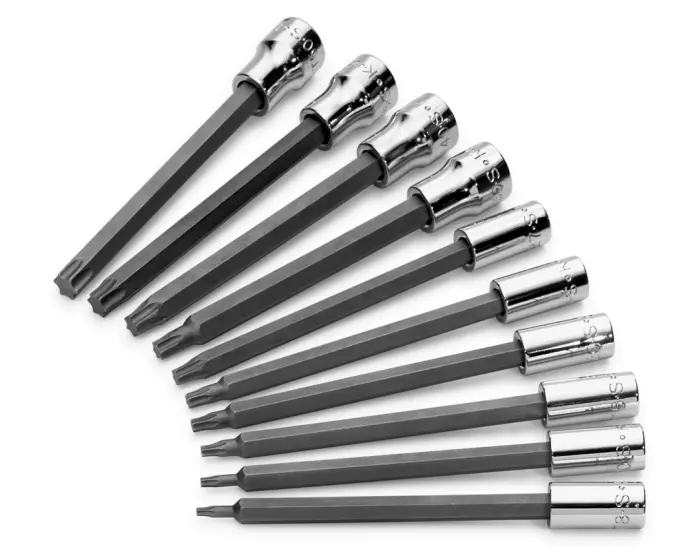 SK Tools - Set Socket Bit 1/4dr 3/8dr Lgtx 10p - 84220 SK Tools