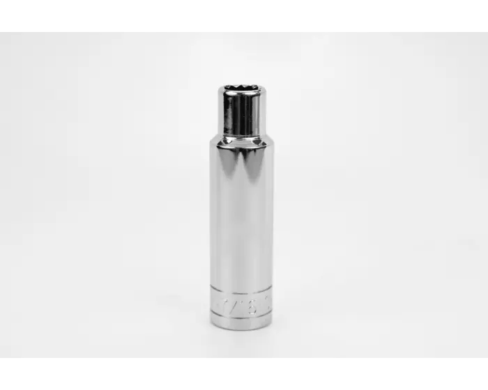 SK Tools - 7/16" 1/2" Drive 12 Point Fractional Deep Chrome Socket - 40814 SK Tools