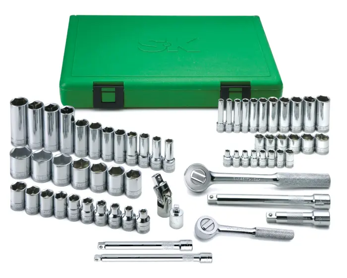 SK Tools - Set Socket 1/4dr 3/8dr Metric 6pt 62pc - 94562 SK Tools