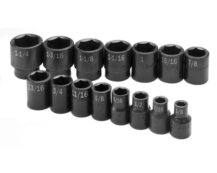 SK Tools - Set Socket Impact 1/2dr Standard Fractional 15pc - 4035 SK Tools