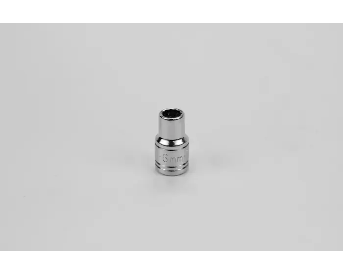 SK Tools - 6 mm 1/4" Drive 12 Point Metric Standard Chrome Socket - 43704 SK Tools