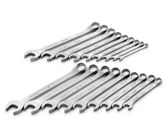 SK Tools - Set Wrench 18 Pc Standard Fractional and Metric - 87018 SK Tools