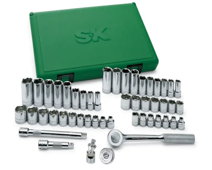 SK Tools - Set Socket 3/8dr Fractional and Metric 6pt 49pc - 94549 SK Tools