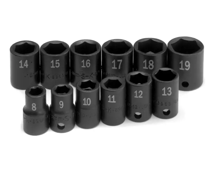 SK Tools - Set Socket Impact 3/8dr Standard Metric 12pc - 4062 SK Tools