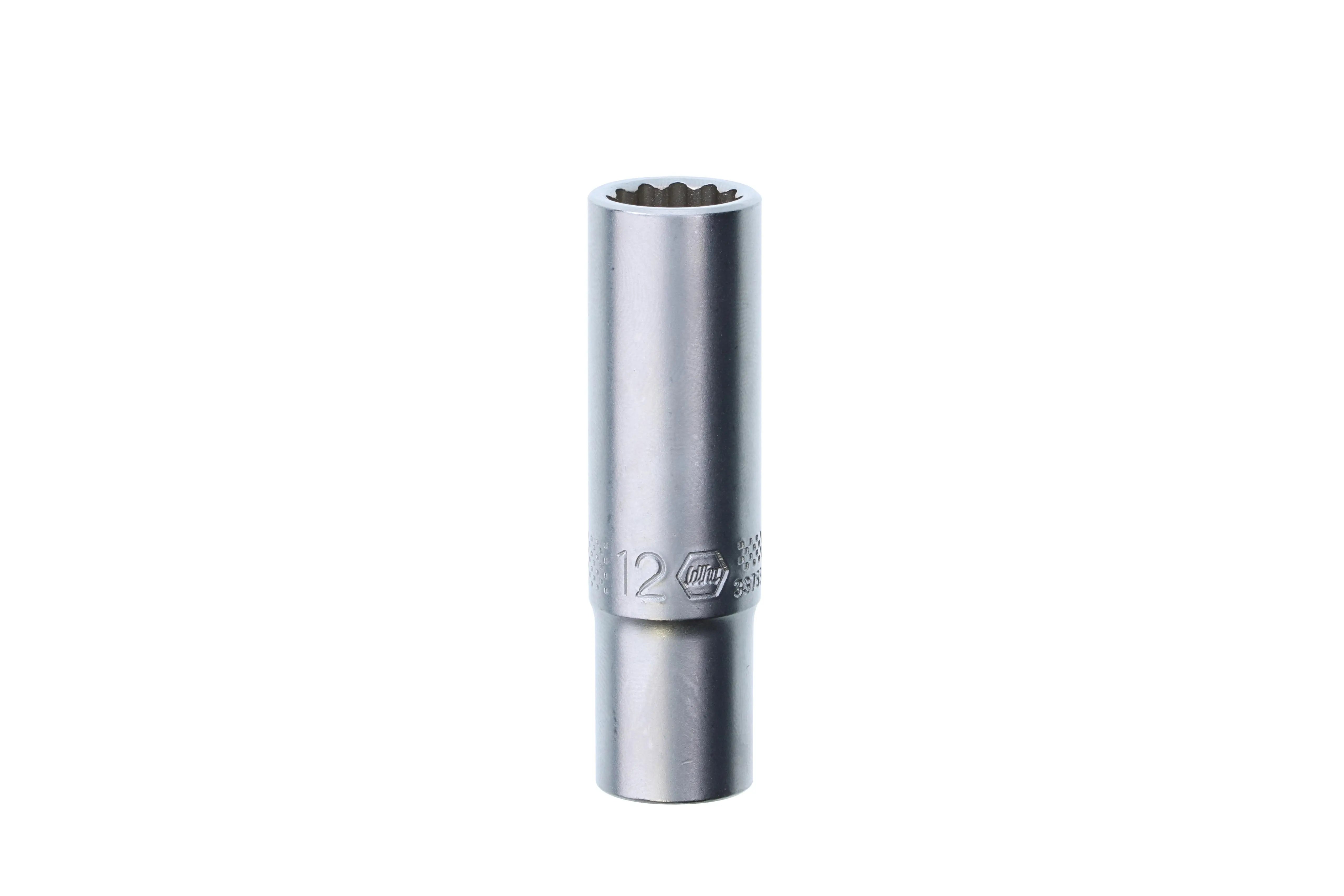Wiha 33755, 3/8" Drive Deep Socket, 12 Point, 12.0mm Wiha