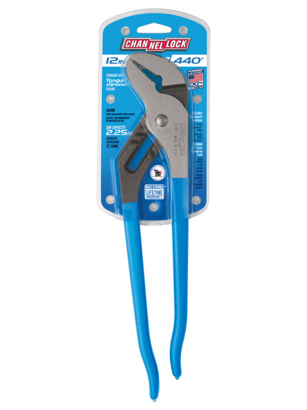 Channellock Straight Jaw Tongue and Groove Plier, 12 in - CL 440