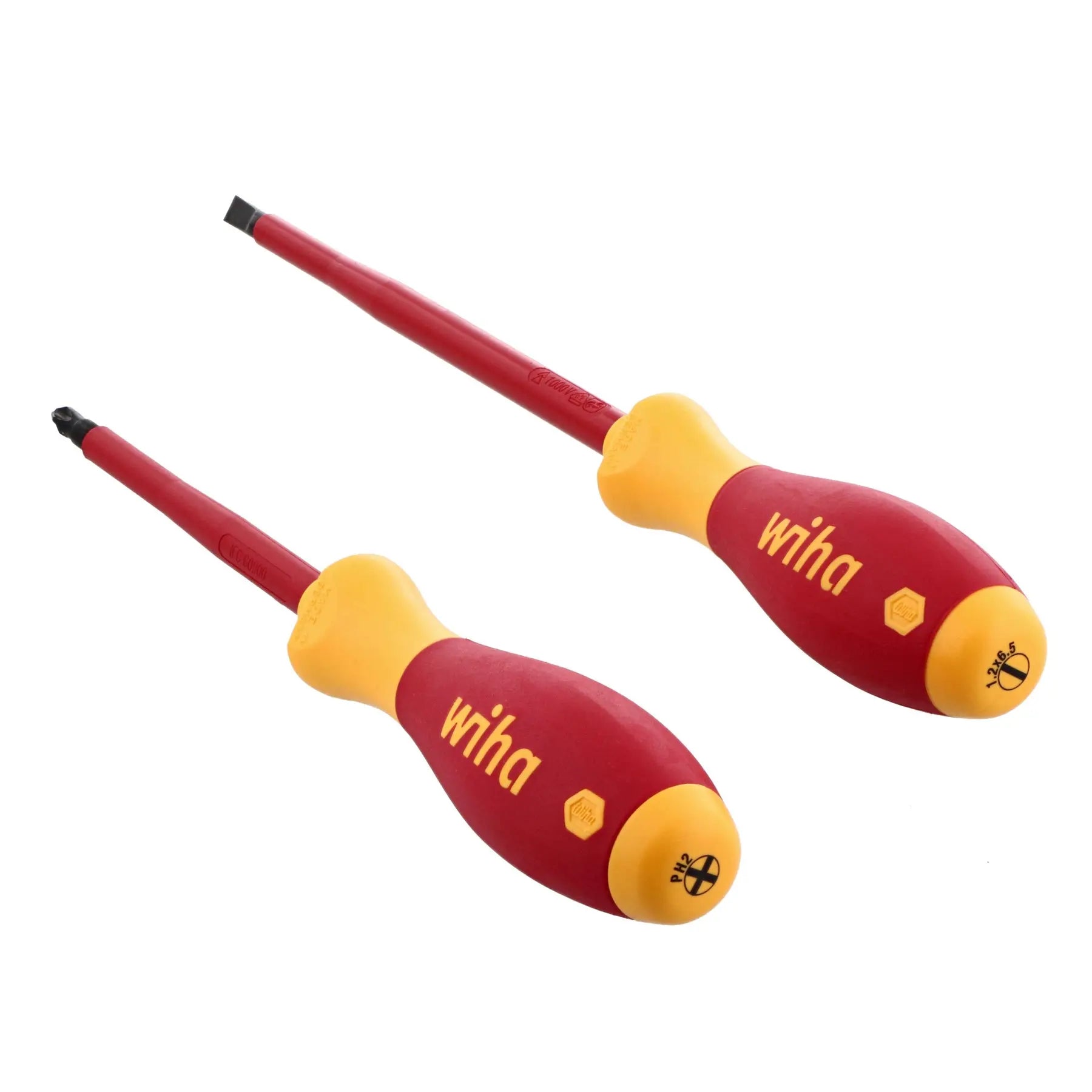 Wiha Set of 2 SoftFinish Insulated Slotted and Phillips Screwdriver - WI 33580 Wiha