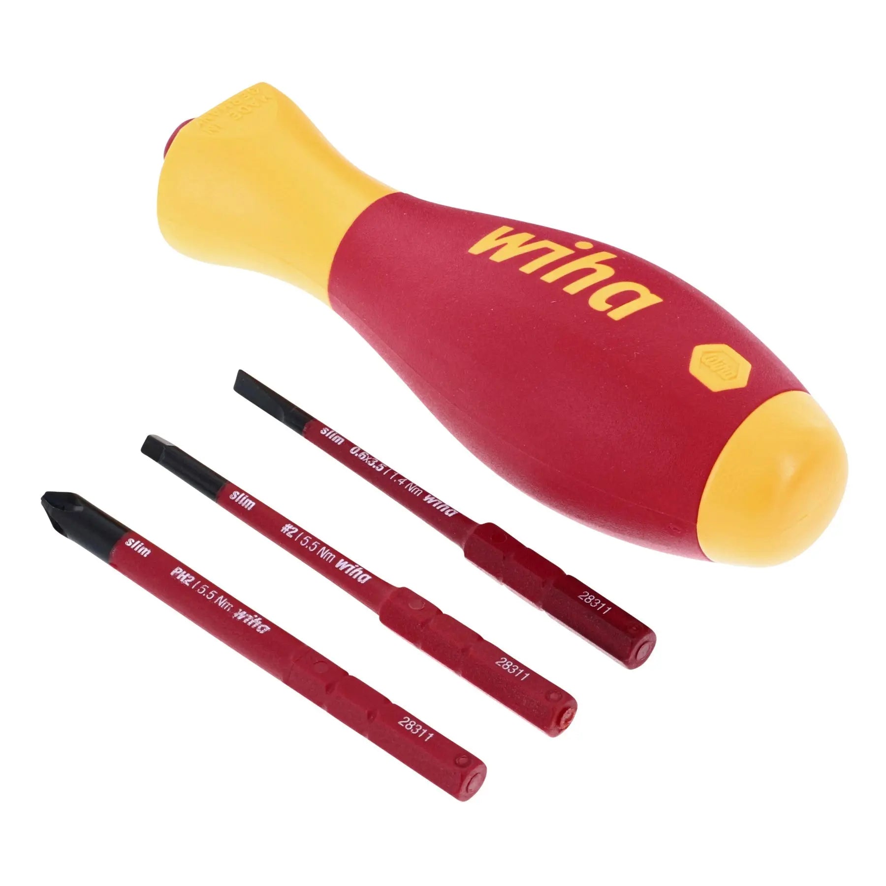Wiha 28328, 4 PC SlimLine Blade & SoftFinish® Blade Holder Wiha