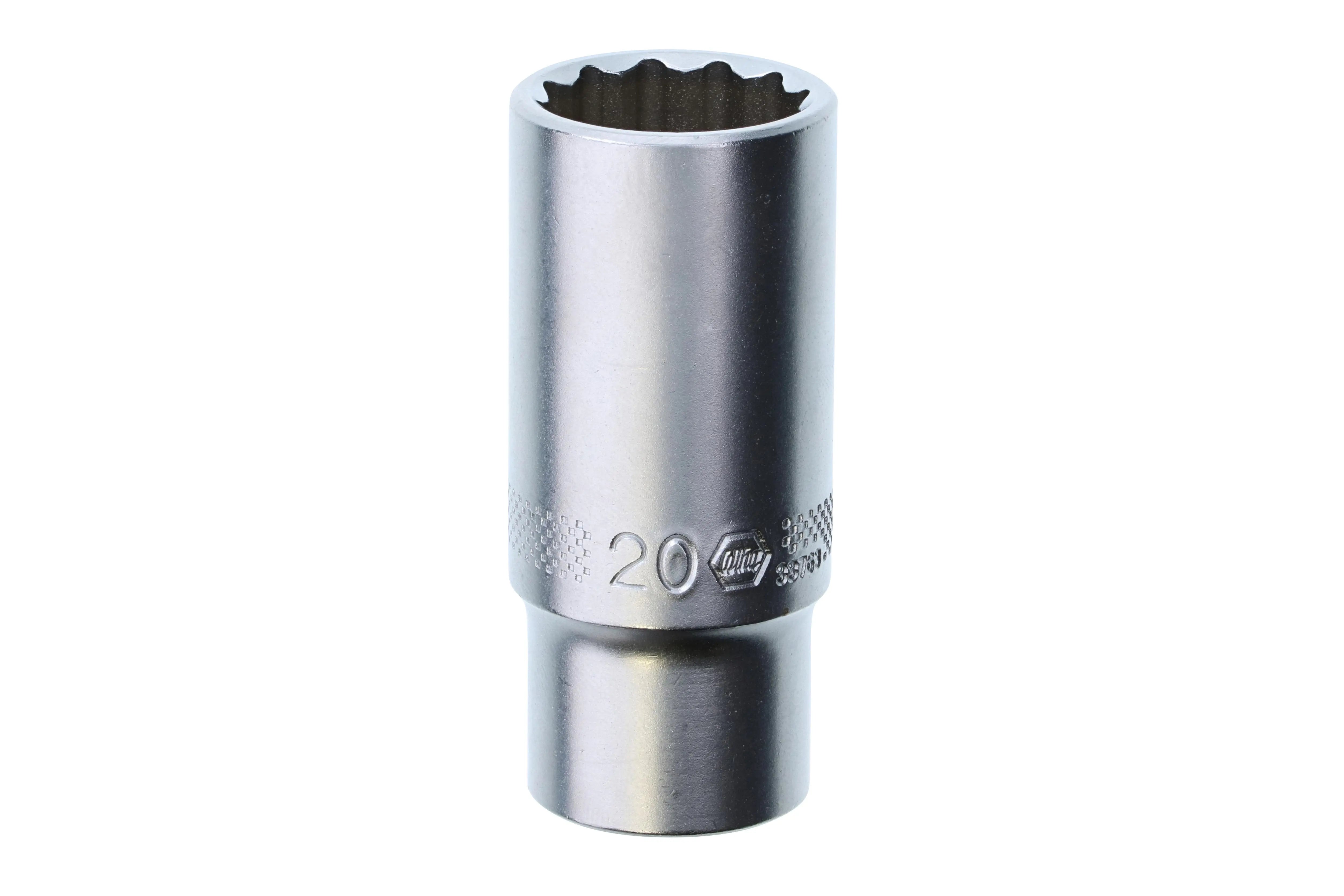 Wiha 33763, 3/8" Drive Deep Socket, 12 Point, 20.0mm Wiha