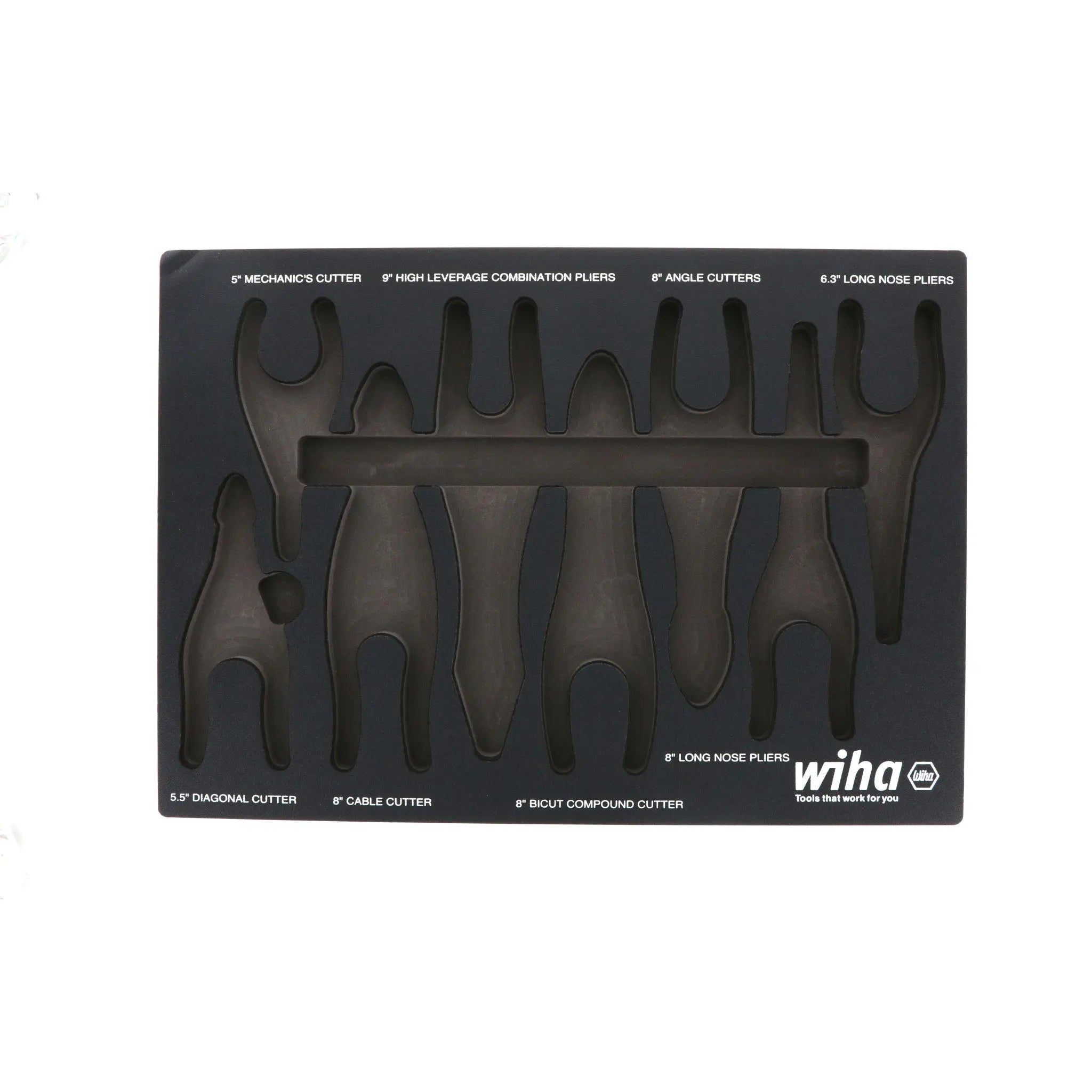 Wiha Empty Foam Tray for 8 Piece Pliers / Cutters - WI 93039 Wiha