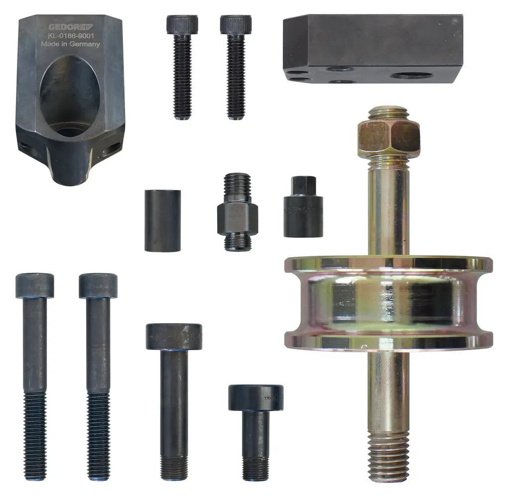 Gedore Automotive Set of 11 Injector Nozzle Puller with Impact Puller, M12 x 1 - GD KL-0186-901 A Gedore Automotive
