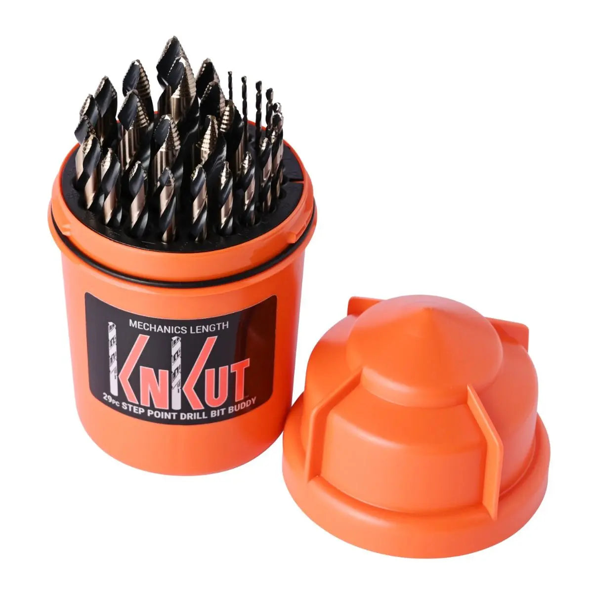 KnKut Set of 29 Step Point Buddy Mechanics Length Drill Bit, 1/16 in - 1/2 in by 64ths - 29KK10DB KnKut