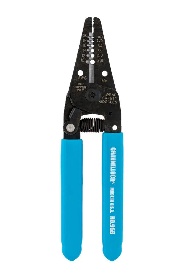 Channellock 10-20 AWG Strip, Cut Wire Stripper, 6.25 in - CL 958 Wire Stripper Channellock