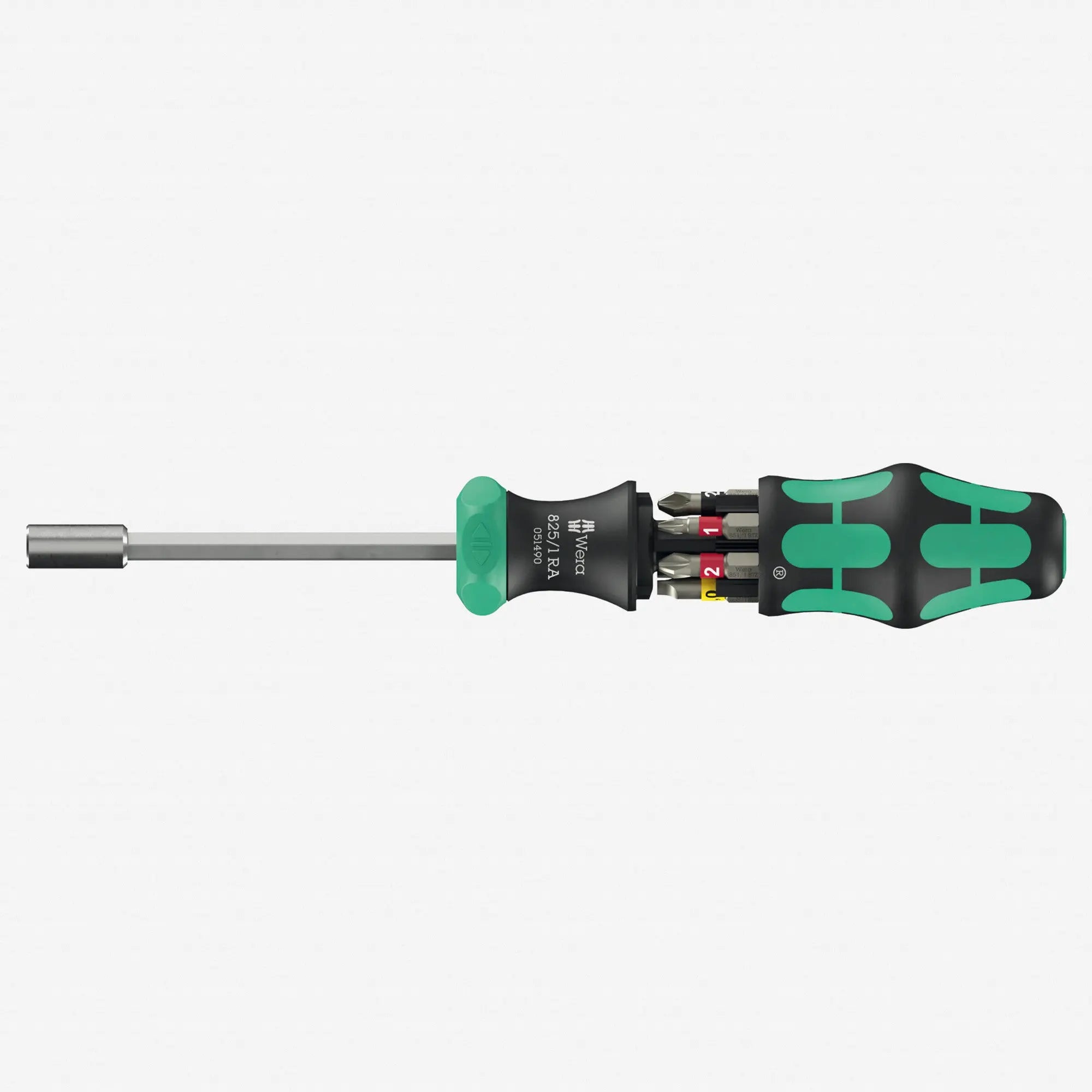 Wera Kraftform Kompakt 27 RA 1 Ratcheting Bitholder, 7 Pieces - WE 05051517001 Wera