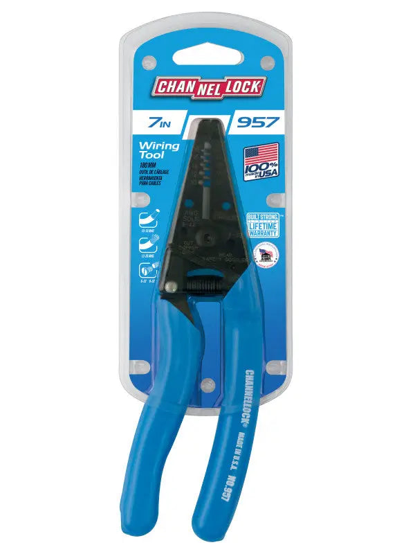 Channellock 10-20 AWG Strip, Cut, Curved Wire Stripper, 7 in - CL 957 Wire Stripper Channellock
