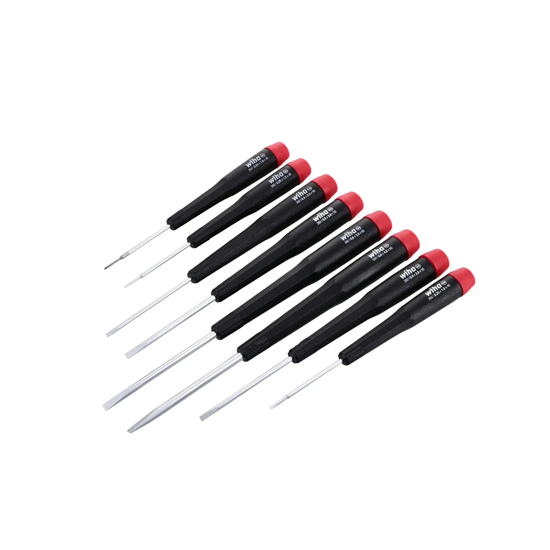 Wiha Set of 8 Precision Slotted Screwdriver - WI 26098 Wiha