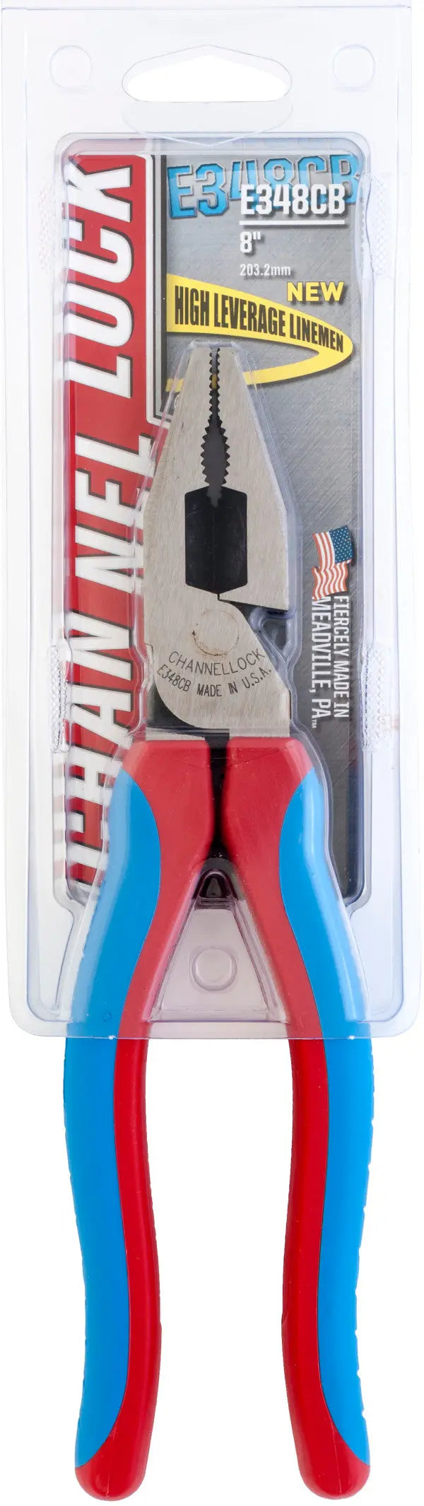 Channellock Code Blue XLT Combination Linemen's Plier, 8.07 in - CL 348CB Pliers Channellock