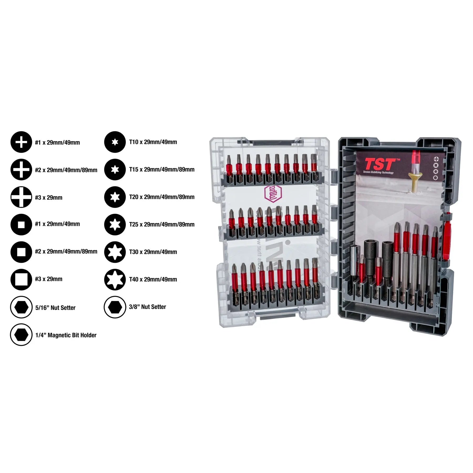 Wiha Set of 40 MaxxTor Impact Bit - WI 76884 Wiha