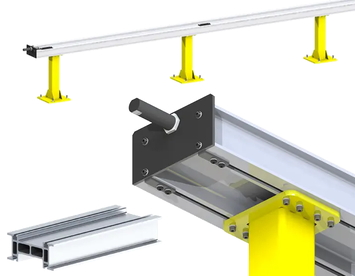 Knight Global Engineered Aluminum Rail Series without Air Chamber, Capacity 125 lbs - KG HAD3500 Knight Global