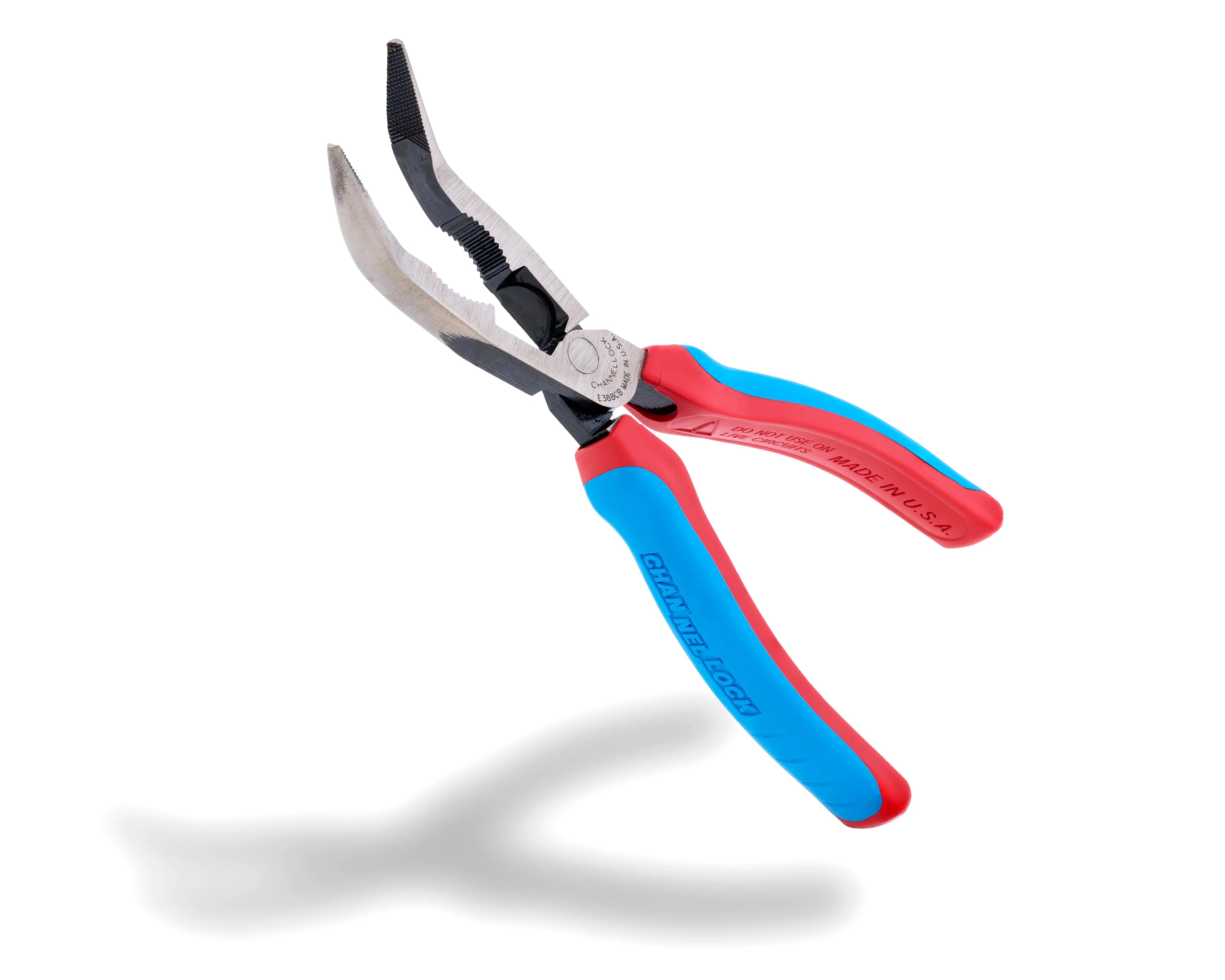 Channellock CODE BLUE XLT Combination Bent Long Nose Plier with Cutter, 8 in - CL 388CB Channellock