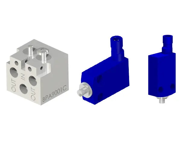 Knight Global Pneumatic-Electric Control Handle with Electric Trigger, (3) Thumb Levers, (1) 4-Pin Micro Limit Switch, 3-Way Valves - KG EPETA9510 Knight Global