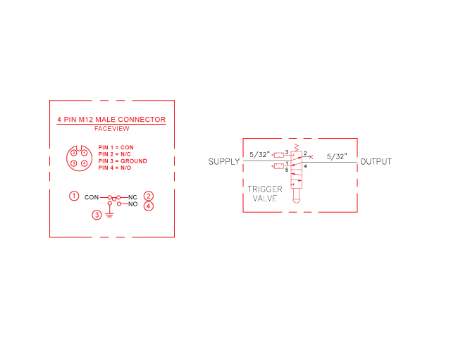 Knight Global Pneumatic-Electric Control Handle with Pneumatic Trigger - KG EPPTA9600 Knight Global