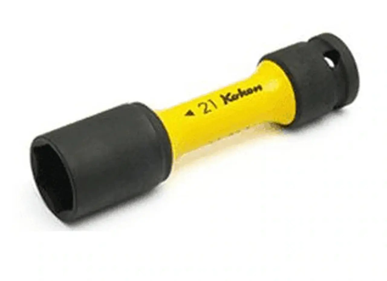 Ko-ken Tools 1/2 Sq. Dr. Wheel Nut Socket 21mm Extra Thin walled Length 110mm Color coded Protector Ko-ken Tools