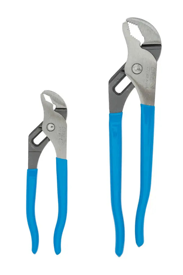 Channellock Set of 2 V-Jaw Tongue and Groove Pliers, 6.5, 9.5 in - CL VJ-1 Plier Set Channellock