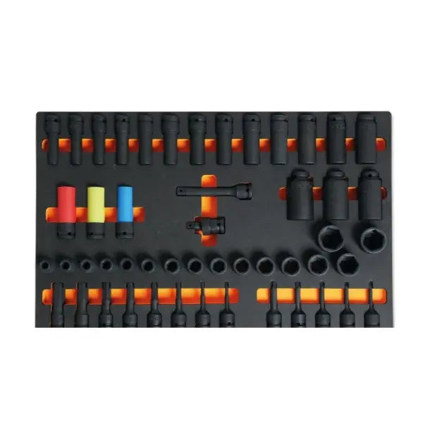 Beta Tools (Article# M128) Set of 50 1/2 in Sockets and Accessories with Foam Tray - BT 24500128 Beta Tools