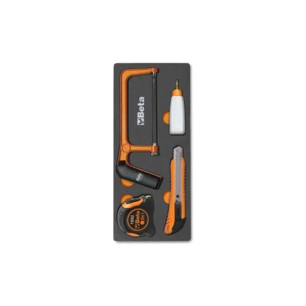 Beta Tools Set of 4 Tools with Soft Thermoformed Tray for Tool Cabinet Drawer - BT 24500289 Beta Tools