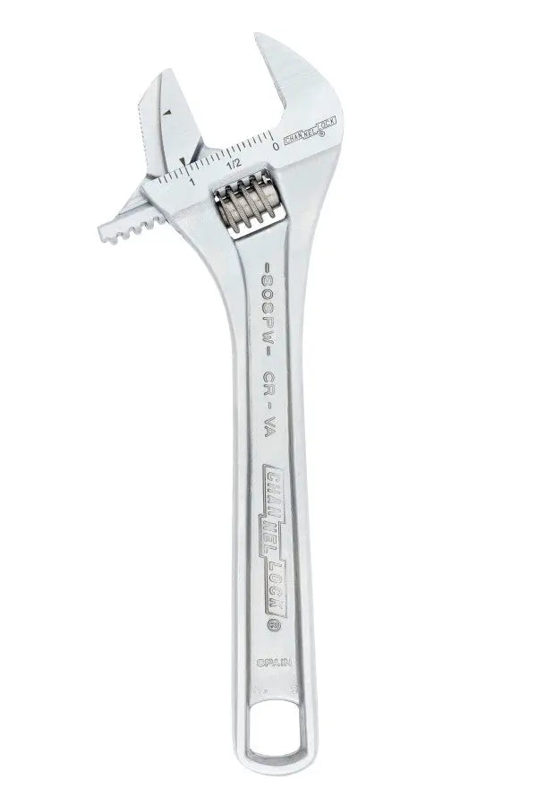 Channellock Reversible Jaw Chrome Adjustable Wrench, 8 in - CL 808PW Adjustable Wrench Channellock