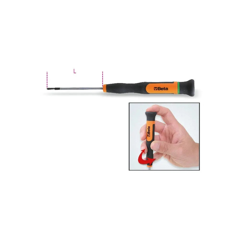 Beta Tools (Article# 1257PH 0) Micro-Screwdriver for Cross-Head Phillips Screws, No. 0 - BT 12570063 Beta Tools