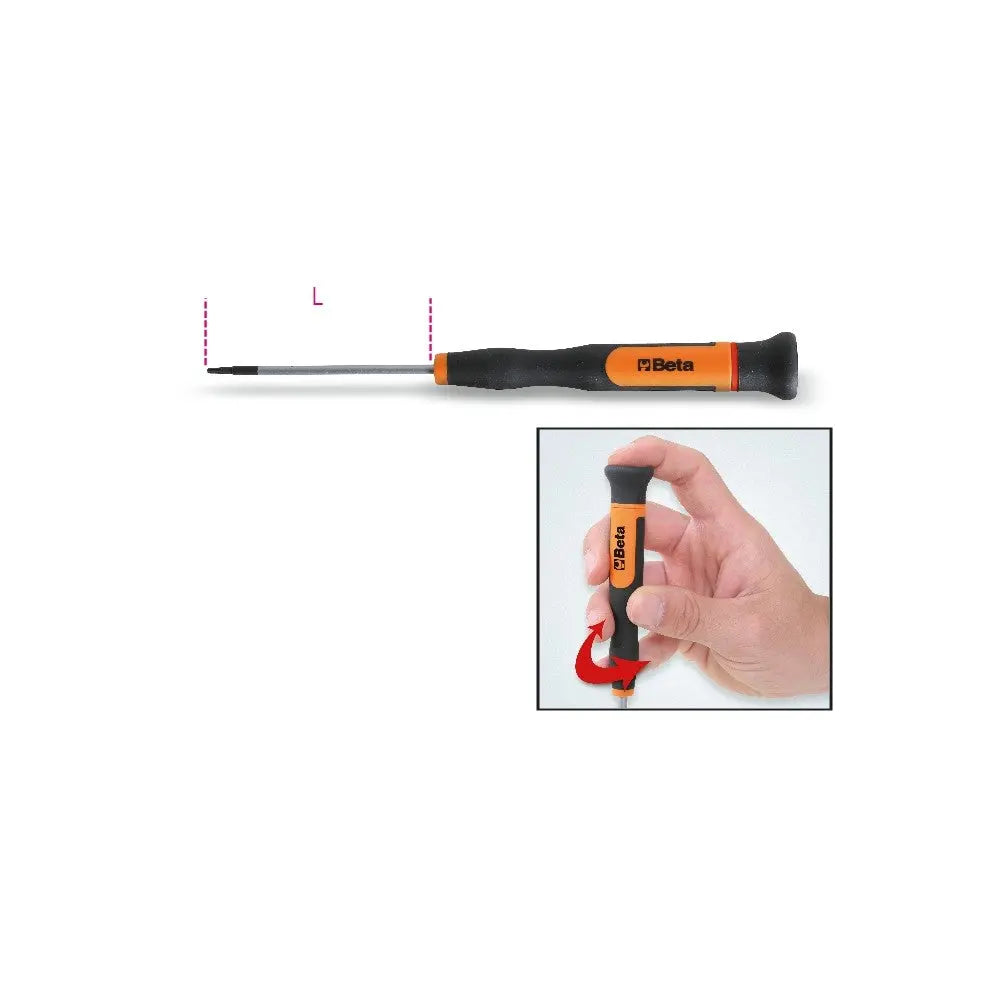 Beta Tools (Article# 1257TX 5) T5 Micro-Screwdriver for Torx Head Screws, OAL 60mm - BT 12570075 Beta Tools