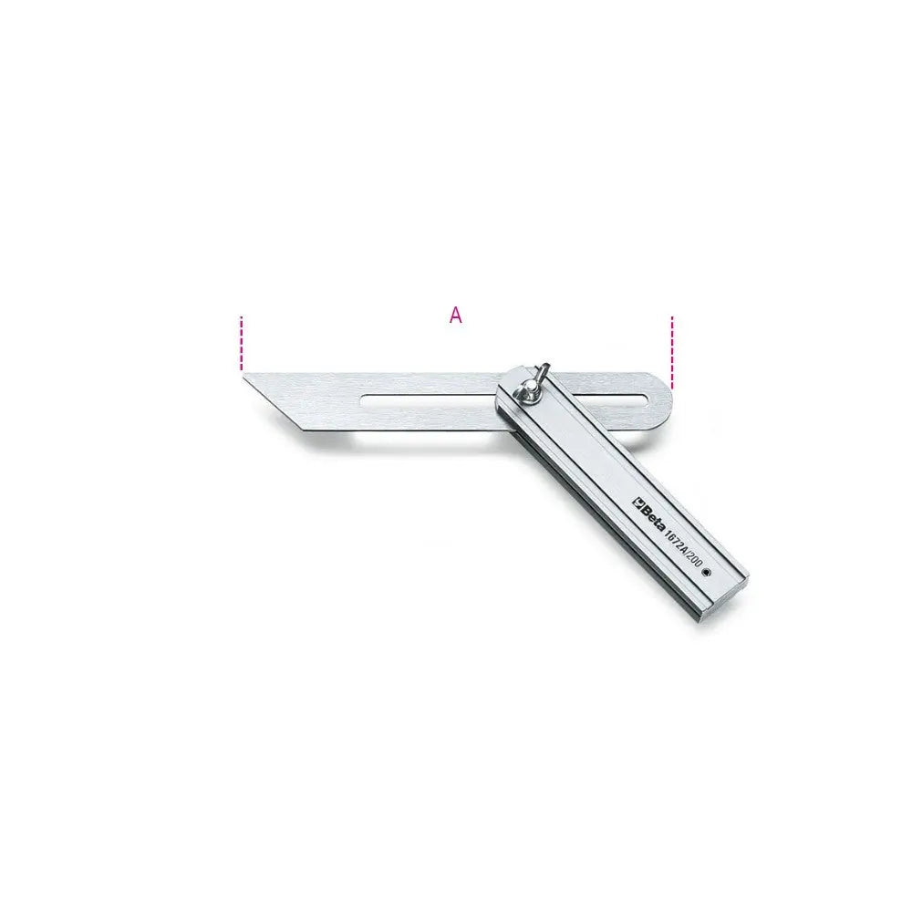 Beta Tools (Article# 1672A 300) Adjustable Mitre Square, 300mm Sliding Blade, Chrome-Plated - BT 16720130 Beta Tools