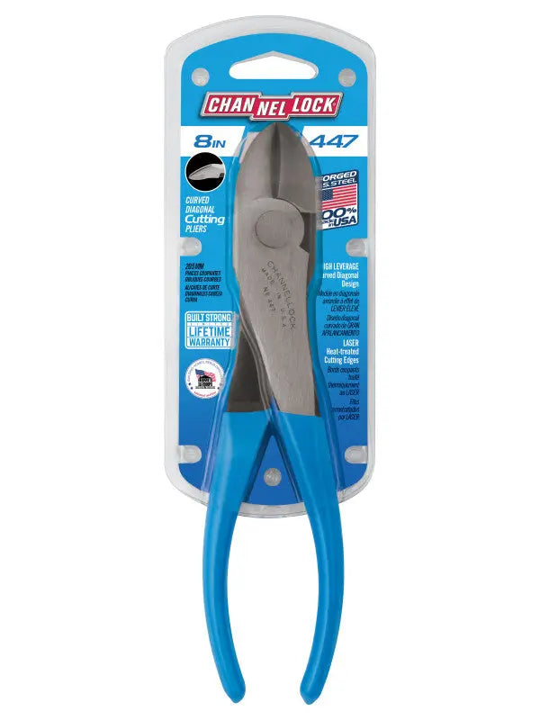 Channellock High Leverage Curved Diagonal Cutting Plier, 7.75 in - CL 447 Channellock